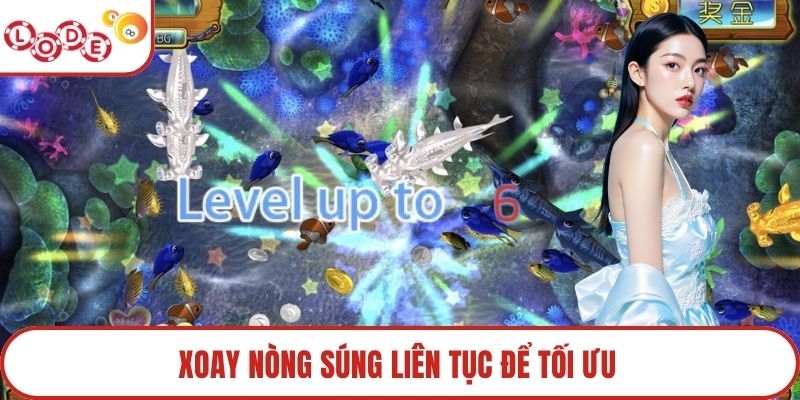 Xoay nòng súng liên tục để tối ưu